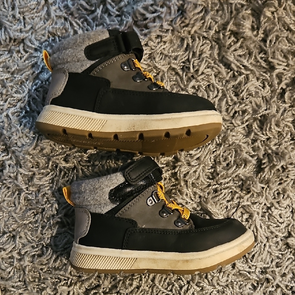 Kids Black and Gray Boots